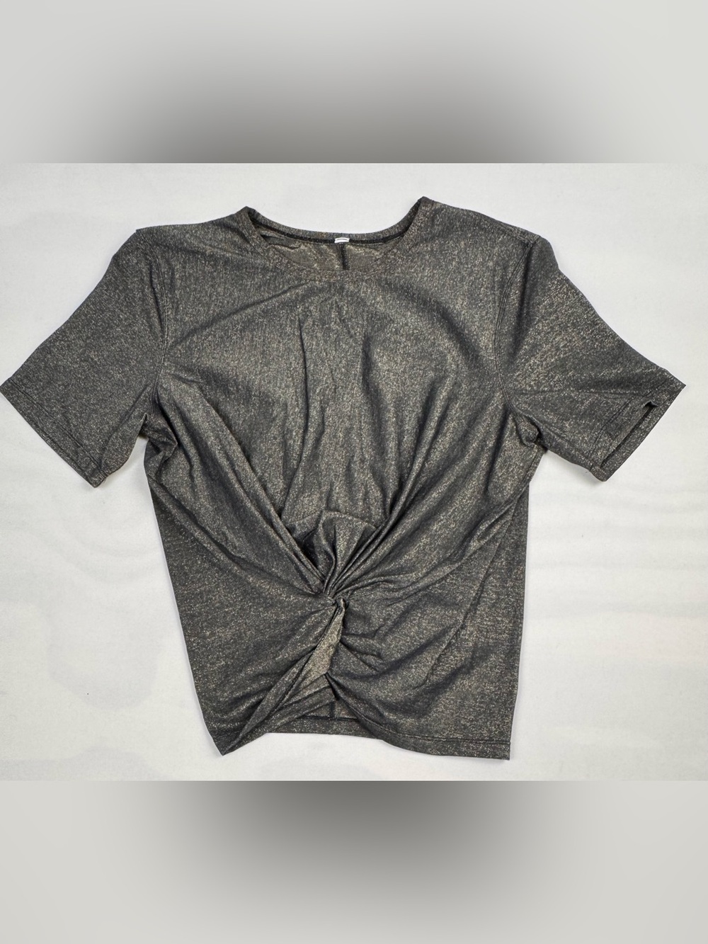 Lululemon Crescent T-Shirt *Spark Metallic Black Gold Limited Edition Women’s 10